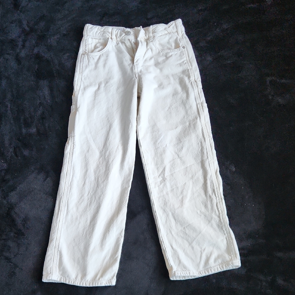 White Straight-Leg Pants